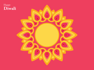 happy diwali hindu traditional ornament lamp festival india element mandala chinese buddha ethnic