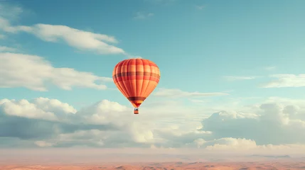 Abwaschbare Fototapete hot air balloon over the blue sky © EvhKorn
