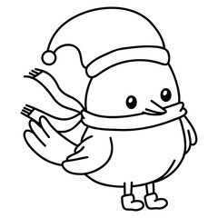 Obraz premium bird cartoon christmas celebration