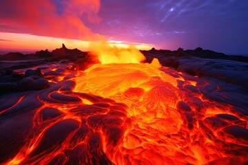 Stunning flowing lava landscape.
