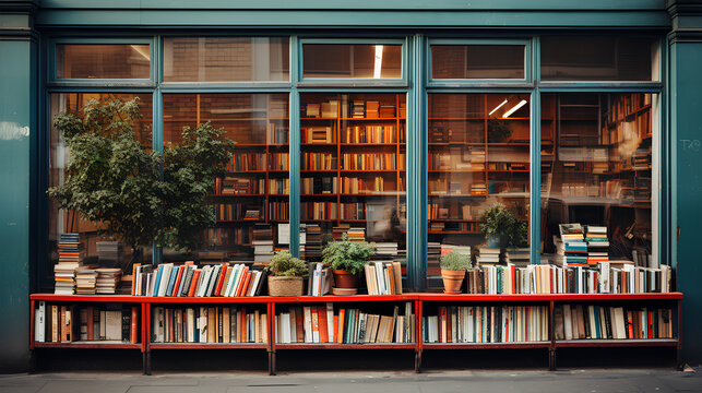 Books On The Shelves In The Shop