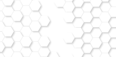 White Hexagonal Background. Luxury White Pattern. Vector Illustration. 3D Futuristic abstract honeycomb mosaic white background. geometric mesh cell texture.	
