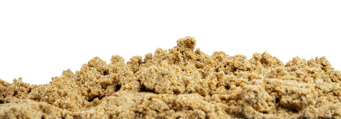 heap of wet sand isolated