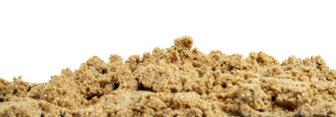 heap of wet sand isolated