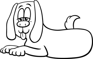 funny cartoon do lying down and resting coloring page