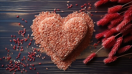 Russian drying of wheat flour in the form of a heart, Russian cuisine, Valentine's day. Generative Ai