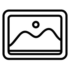 isolated photo frame icon