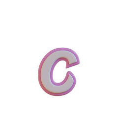 Naklejka premium Romantic & Wedding 3D Alphabet or Lettering