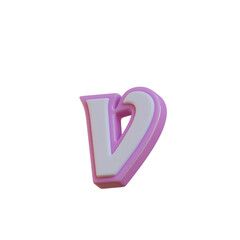Romantic & Wedding 3D Alphabet or Lettering