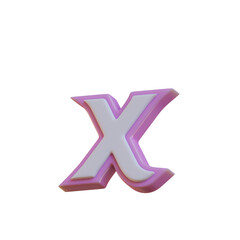 Fototapeta premium Romantic & Wedding 3D Alphabet or Lettering