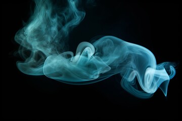 Smoke against a black background
