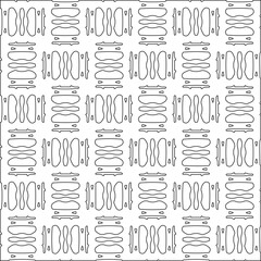 Vector pattern with symmetrical elements . Modern stylish abstract texture. Repeating geometric tiles from striped elements.Black and white pattern.