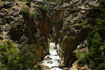 Guadalhorce river in Caminito del Rey, Malaga, Andalucia, Spain