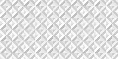 Decorative white and gray 3d endless texture. Vector seamless geometric pattern. Ornamental strucutre repeatable background