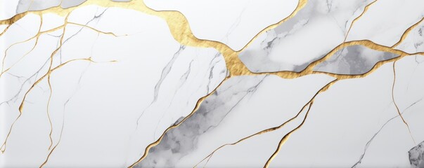 White and gold marble background