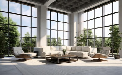 Fototapeta premium Modern living room interior