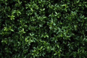 Fototapeta na wymiar Shot of natural green wall made of leaves