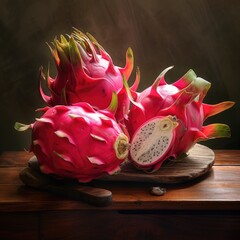 Obraz premium Tropical dragon fruit or pitaya