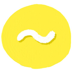 The Tilde sign is in a yellow circle.