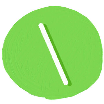 The Backslash sign is in the green circle.