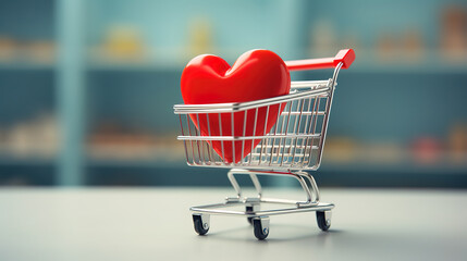 Favorite store or supermarket. Buy love and happiness, Shopaholics, consumer society. Generative Ai