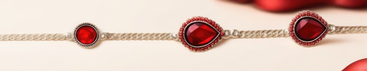 decorative and precious pendant jewel banner with precious crystal generative ai