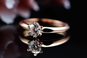 luxurious platinum ring jewelry photography for special event generative ai