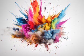 abstract colorful powder burst texture for holi festival generative ai