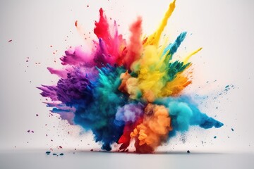 abstract and artistic colorful dust blast texture background generative ai