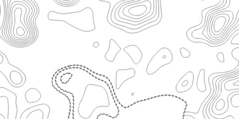 Topographic map background geographic line map with elevation assignments. The black on white contours vector topography stylized height of the lines map.