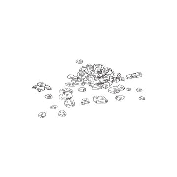 Large pile of sea salt. Blue salt or sugar crystals for packing candles or soap