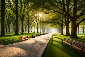 Obraz premium alley in the park