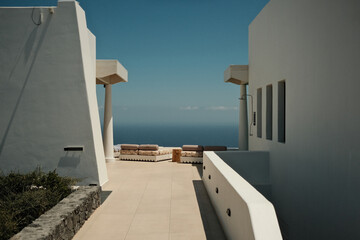 Obraz na płótnie Canvas santorini hotel sea view