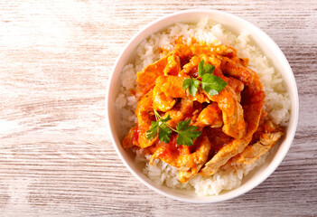 Turkey stew in tomato sauce