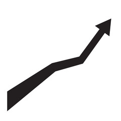 Growing business black arrow on transparent, Profit  arrow, Vector illustration. Business concept, growing chart. Concept of sales symbol icon with arrow moving up. Economic Arrow With Growing Trend