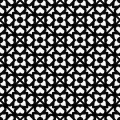White background with black pattern. Seamless texture for fashion, textile design,  on wall paper, wrapping paper, fabrics and home decor. Simple repeat pattern.