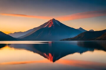 mountain at sunset Generated Ai