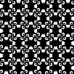 White background with black pattern. Seamless texture for fashion, textile design,  on wall paper, wrapping paper, fabrics and home decor. Simple repeat pattern.