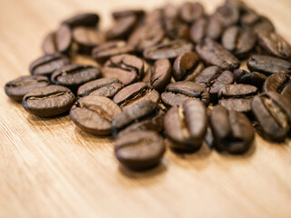 Coffee beans closeup