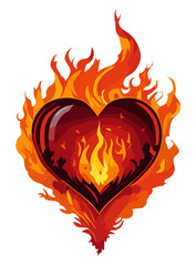 Burning Love, a Heart on Fire