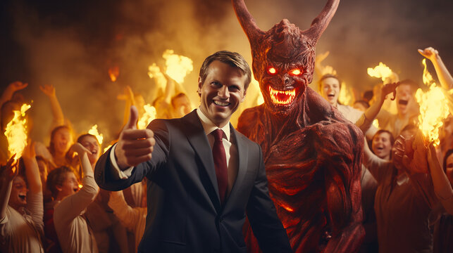 Business man that sold his soul to the devil