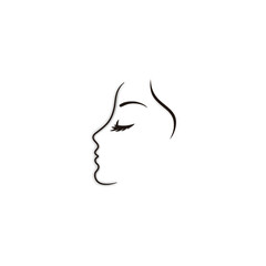 beauty logo, woman face logo, simple face logo