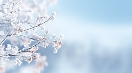  a close up of a tree branch with frost on it.  generative ai - obrazy, fototapety, plakaty