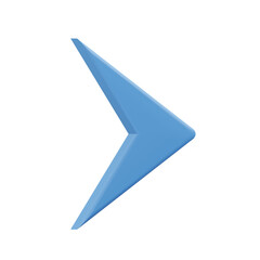 Arrow, 3d icon illustration with transparent background 