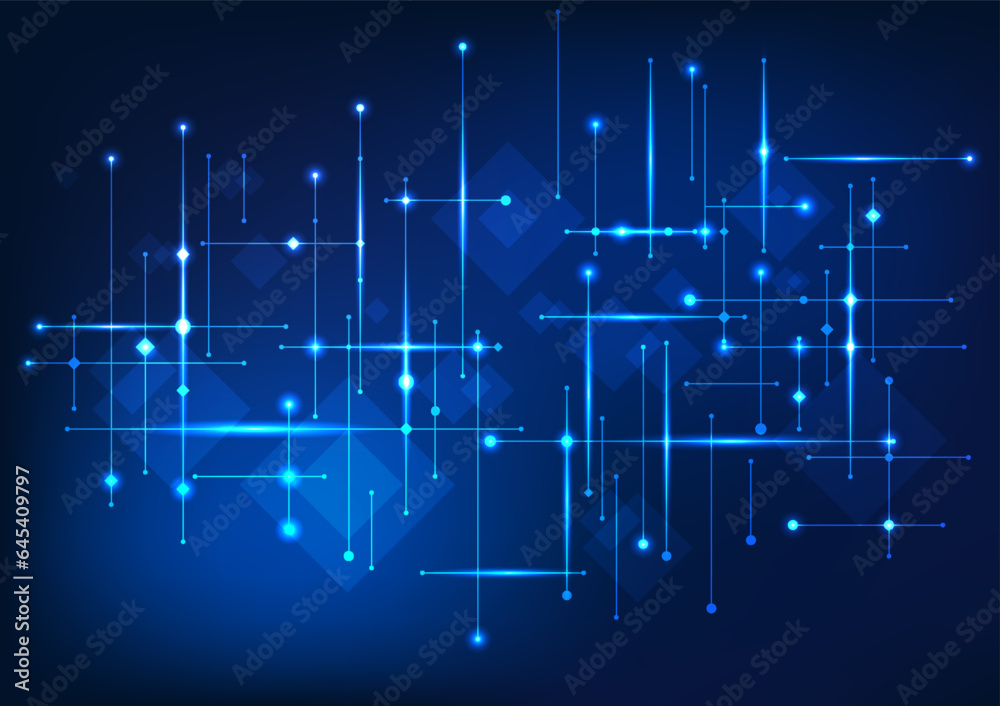 Poster big data technology the lines are overlapped and linked together. it conveys important information w