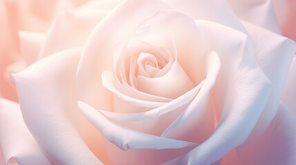  a close up of a white rose with a pink background.  generative ai