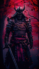 Samurai with a sword