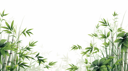 Fototapeta premium hand drawn cartoon bamboo illustration 