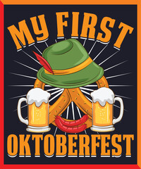 Oktoberfest vector design, vector Design, new design, beer, Oktoberfest, typescript,  PNG, EPS, Files for Cutting, bag, cups, card, EPS 10