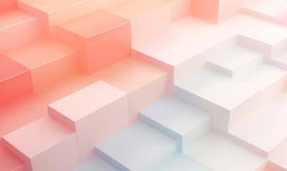 Obraz premium 3Dクラフト 幾何学イメージビジネスイラスト背景